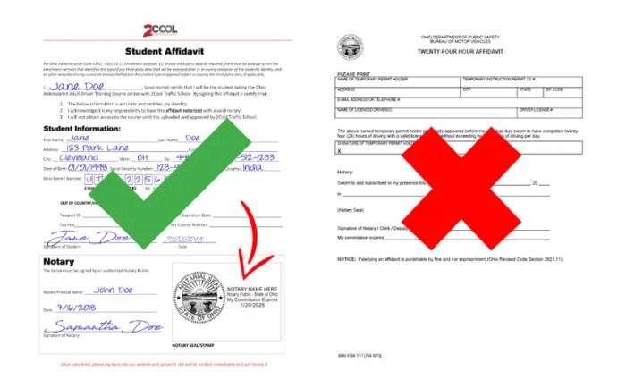 Where to get a 50 hour affidavit notarized