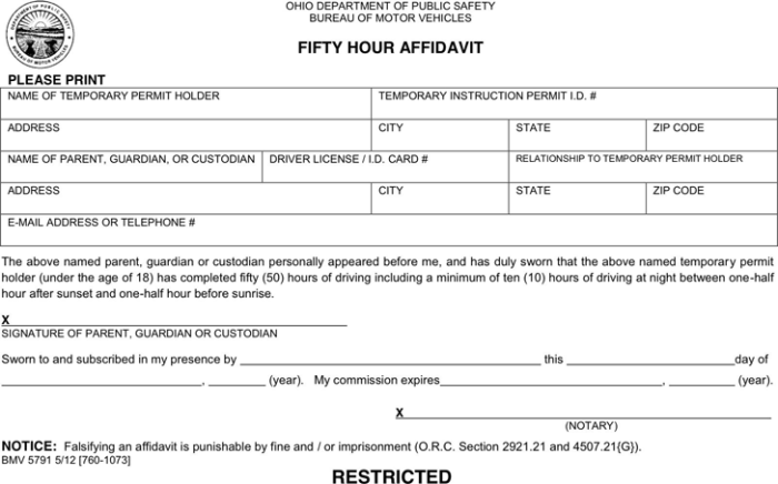 Where to get a 50 hour affidavit notarized