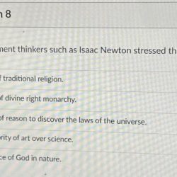 Enlightenment thinkers such as isaac newton stressed the