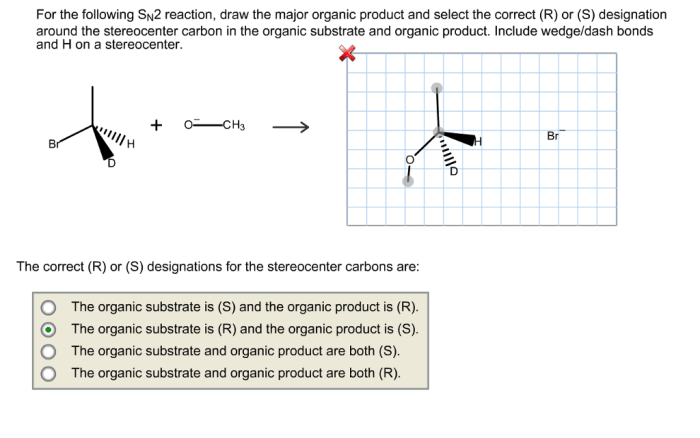 Reaction organic draw given sn2 inorganic identify nucleophile substrate solved chegg transcribed problem text been show has